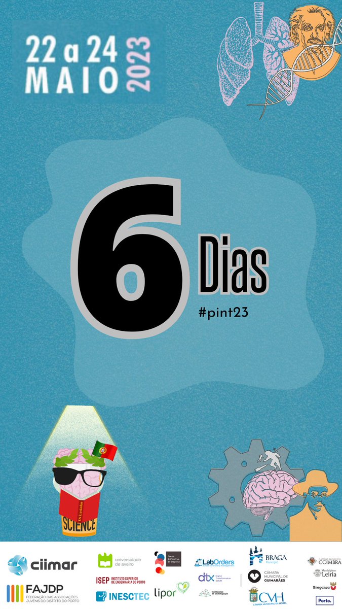 Apenas mais 6 dias de espera 🍻

#pint23 #pintworld #pintofscience #pintofscienceportugal #Horta #Porto #Lisboa #Braga #Aveiro #Guimarães #Coimbra #Leiria #Bragança #Guarda