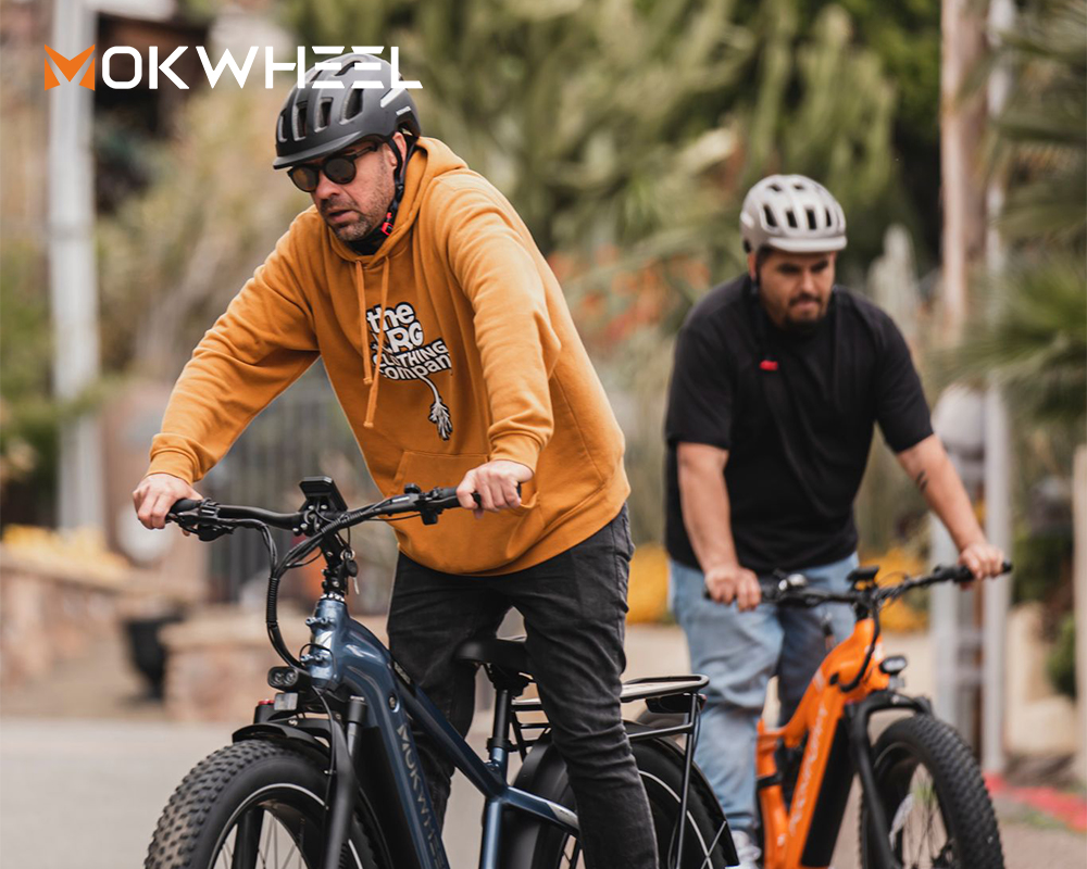 Experience the joy of pedal-assist technology. #pedalpower #ebikefun #Mokwheel #ebikes