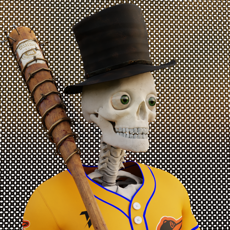 RafaFer33264746's tweet photo. 📷fancy baseball skeleton #0264 / 10000 TOP NFT Collection living on Polygon   

📷Mint yours at https://t.co/XmWOt172jL………………………… 

#NFT  #polygon #nftartist #nftcollector #rafafernandez #nftfancybaseballskeleton #baseball #baseballlife #nft #3d #blender https://t.co/6kTXqqjVeZ