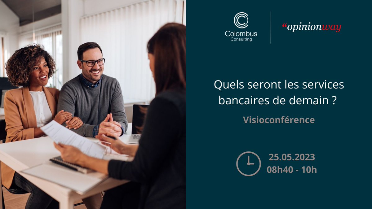 colombus's tweet photo. 🔎Quels sont les nouveaux services bancaires les plus plébiscités par les Français ? Pour le savoir, inscrivez-vous à notre prochaine conférence sur la banque de demain #Banque #BanqueDeDétail  #SegmentOfOne #HyperPersonnalisation
https://t.co/fk19yhoIOX https://t.co/GuHZvGZapn