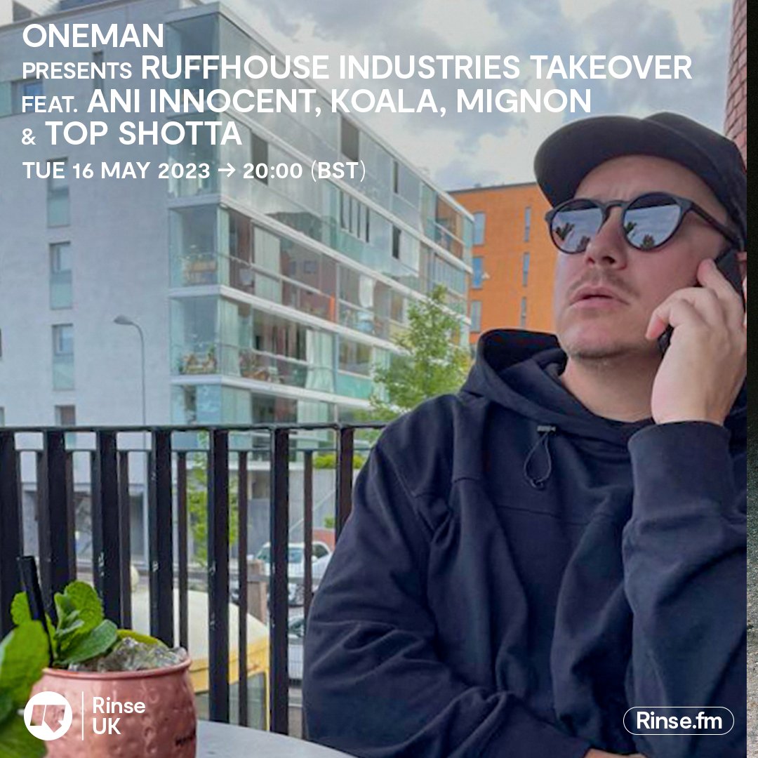 RinseFM's tweet photo. LIVE: it's @djoneman presents Ruffhouse Industries Takeover ft. #AniInnocent , #Koala , #Mignon &amp; #TopShotta on https://t.co/6hLtrLYpIS + 106.8FM  

#RinseFM https://t.co/b340XXcqv7