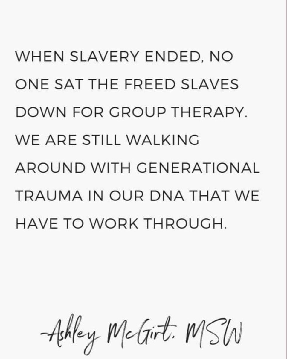 Post Traumatic Slave Syndrome and Generational Trauma from the #AfricanHolocaust.
#mentalhealthawareness #slavery #trauma #healing #reparations #criticalthinking