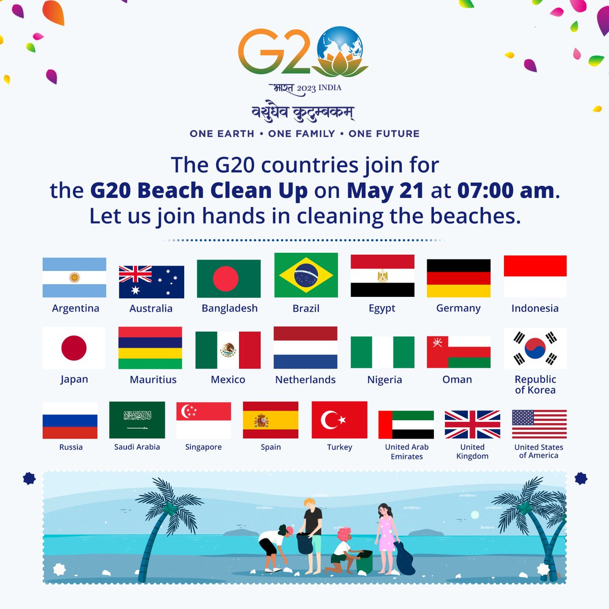 A Healthy Ocean makes for a Healthy Planet!

#G20 #SustainableLifestyle #G20ForOceans #G20BeachCleanUp

@g20org