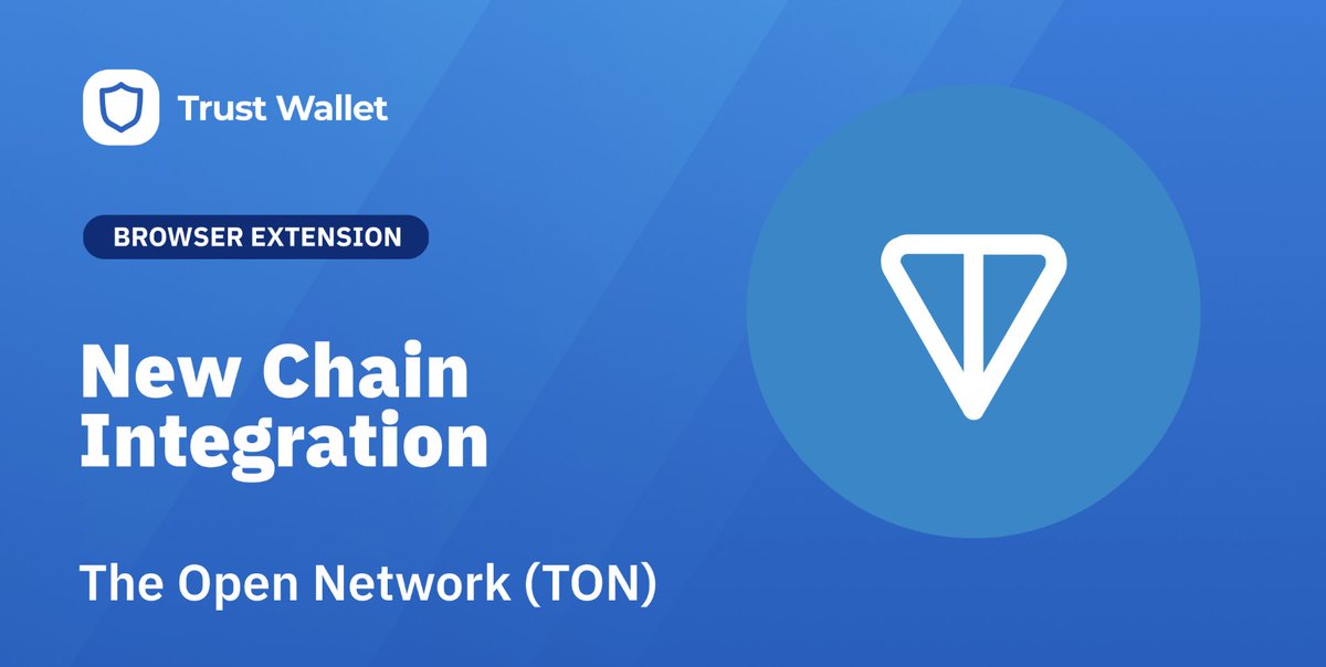 We've integrated the <a href="/ton_blockchain/">TON 💎</a> to #TrustWallet!

You can now interact with the #TON network as well as store, send &amp; receive your $TON tokens! 💙

Full announcement &amp; guide here👇
community.trustwallet.com/t/trust-wallet…