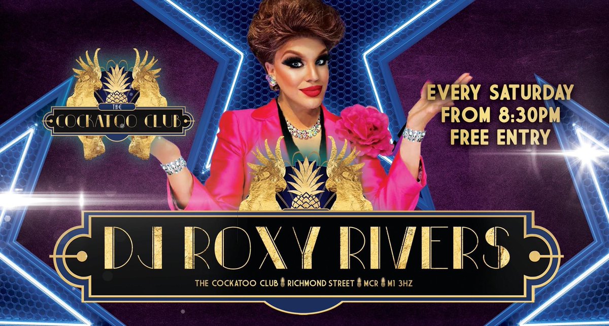 Friday from 20:30 it’s DJ Roxy Rivers getting the party started. Entry is free of charge and all cocktails are 2 for £12 until 21:00. 🍸