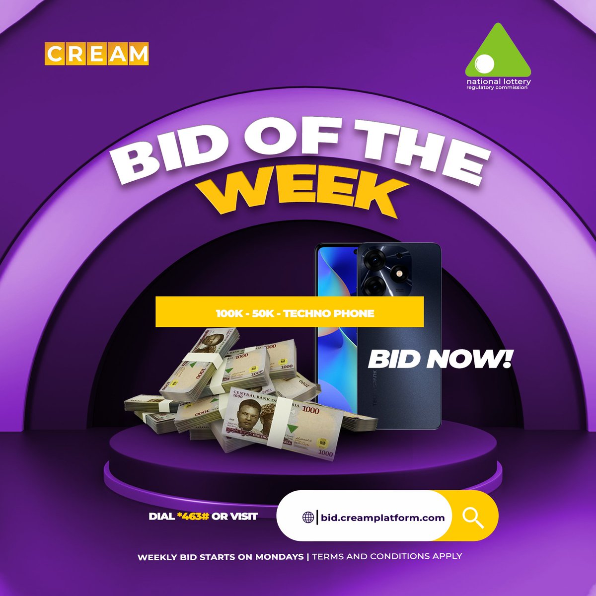 CreamBid's tweet photo. Did you know we have an auction live now? 
If you didn't visit the link in our bio to see the auctioning items and place your bids!🤩

#creamplatform #creambid https://t.co/Zw1dUMD11J