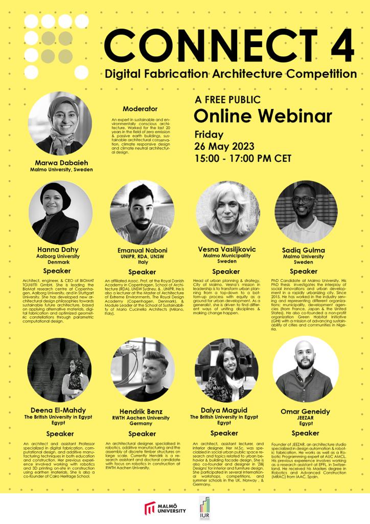 Join our free webinar 'Connect 4 digital fabrication competition'. Wonderful speakers and valuable knowledge. Even if you are not going to join the competition, don't miss this inspirational webinar.
Link to registration form
forms.office.com/e/Wnuue9VZya