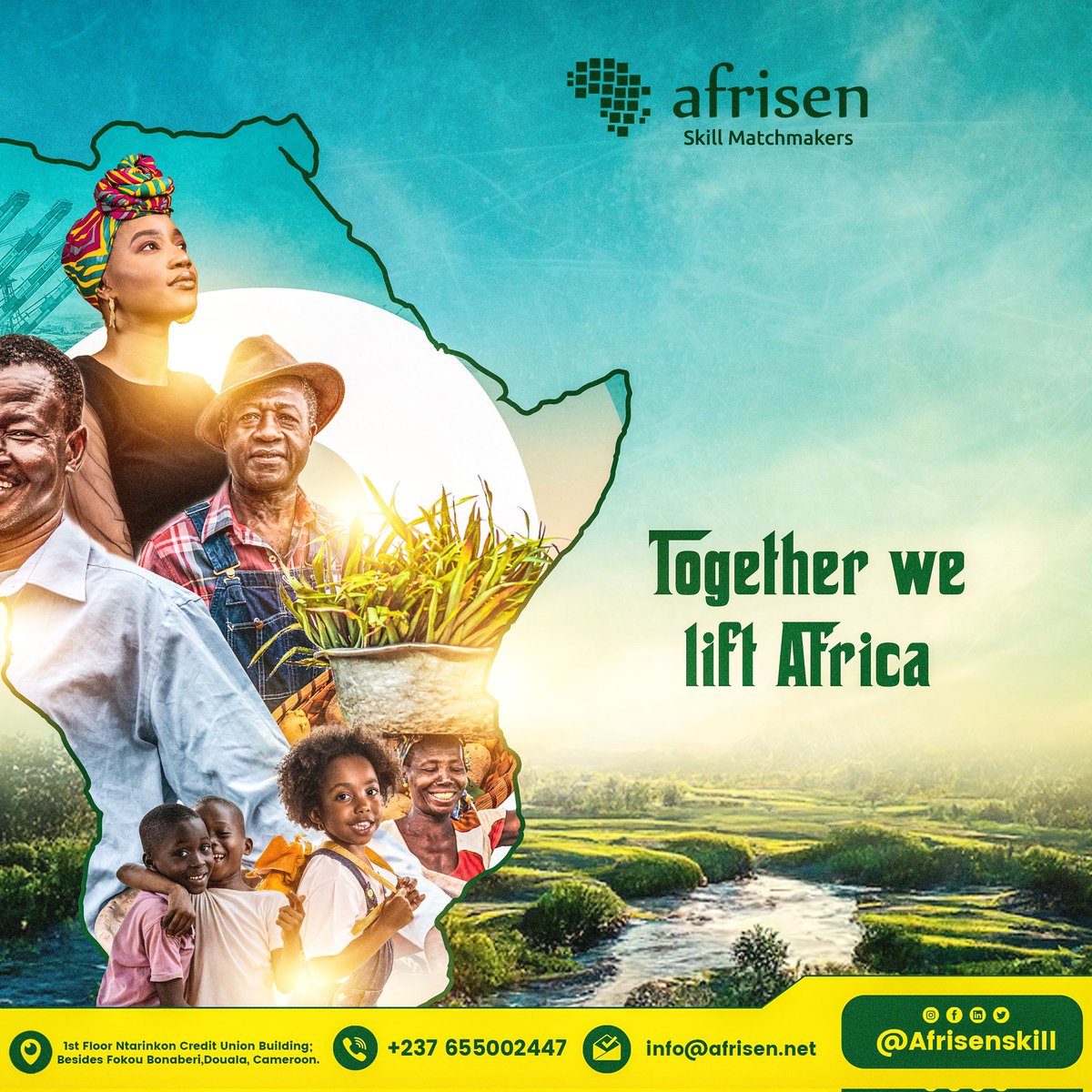 Afrisen_skill's tweet photo. We are #Africa
We are #Afrisen
It takes all of us.
To #build Africa.
One #skill at a time. https://t.co/JIJqGrhyQd
