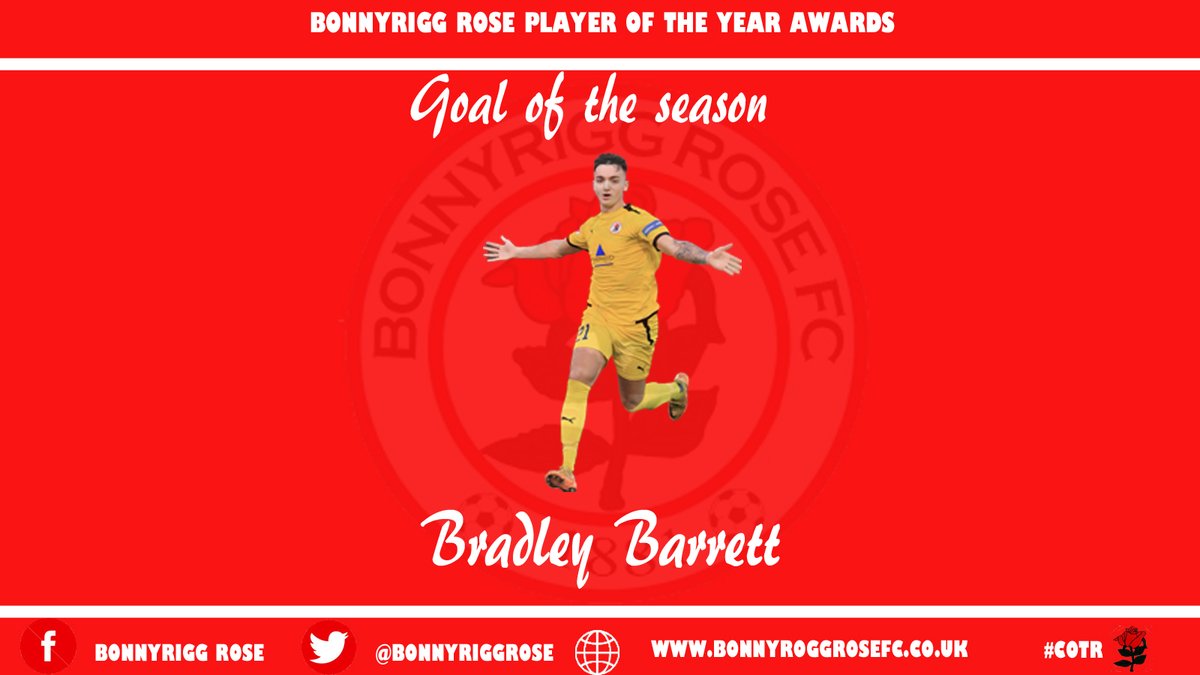 🌹 GOAL OF THE SEASON🌹
Polling over 60% of the vote, your goal of the season winner is BRADLEY BARRETT for his stunning strike at Stenhousemuir. Of course it was! 
Well in <a href="/BraddBarrett/">Bradley Barrett</a>  👏
