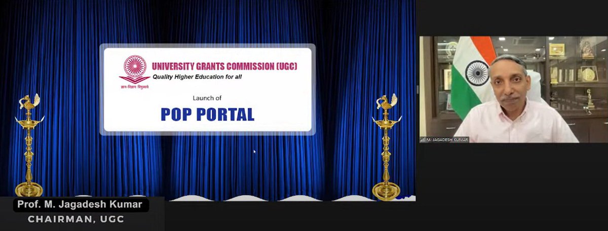 ugc_india's tweet photo. Today Chairman, UGC @mamidala90, virtually launched:  

1. Redesigned UGC website 
https://t.co/tZdq4yz1s4 

2. UTSAH Portal 
https://t.co/opplIjcMt5

and 

3. Professor of Practice Portal 
https://t.co/jCqx88kaXj

@PMOIndia @EduMinOfIndia 
@PIB_India @PTI_News @ANI @ians_india https://t.co/5XO6PKcXli