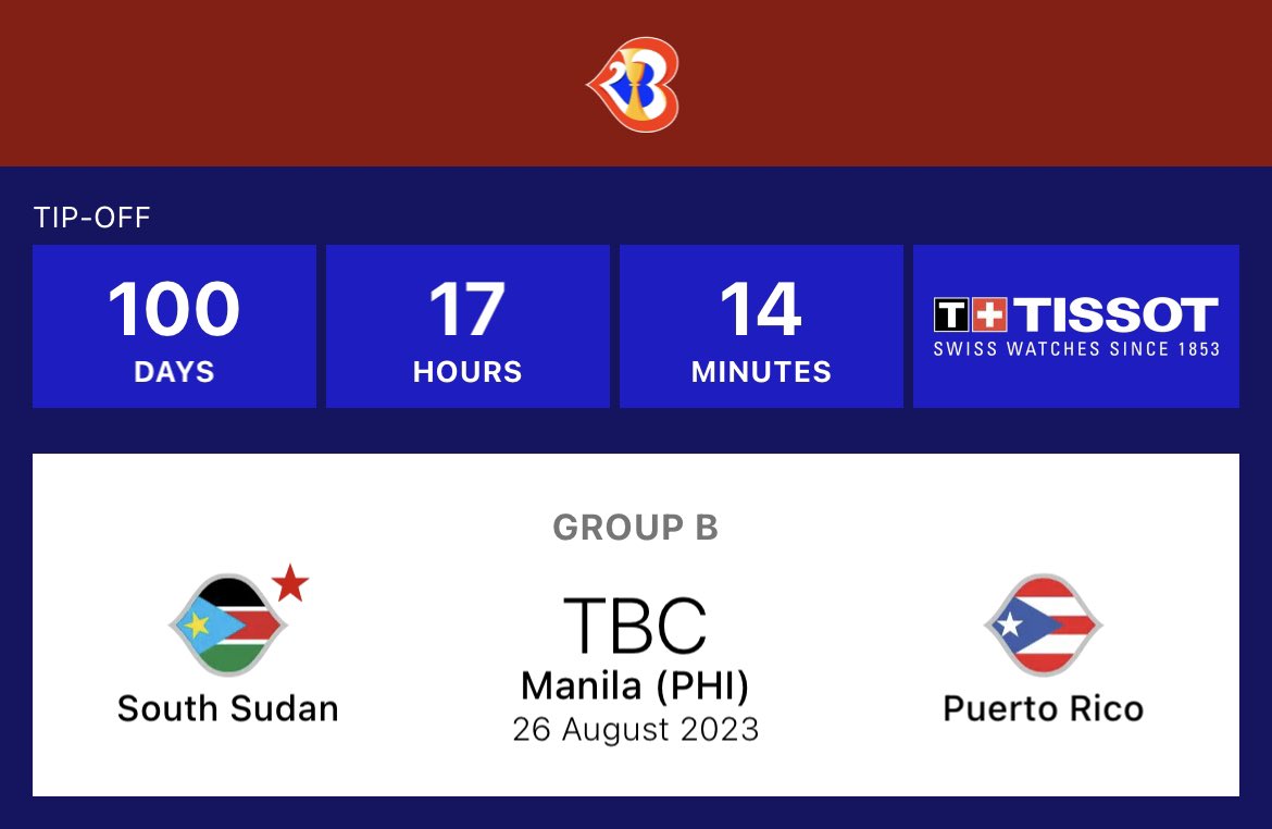 100 days till game day 🤩

#WinForSouthSudan🇸🇸 #FIBAWC #SSOT