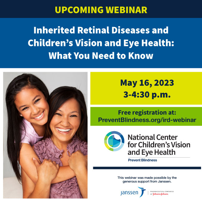 PBA_savingsight's tweet photo. It's Day 2 of #IRDWeek!
Join us TODAY, for our free #webinar, "Inherited Retinal Diseases and Children's Vision and Eye Health: What You Need to Know" from the National Center for Children's Vision and Eye Health at @PBA_savingsight!
Sign up now at: https://t.co/ni3BGqzcdR https://t.co/ZjAuBH8fUI