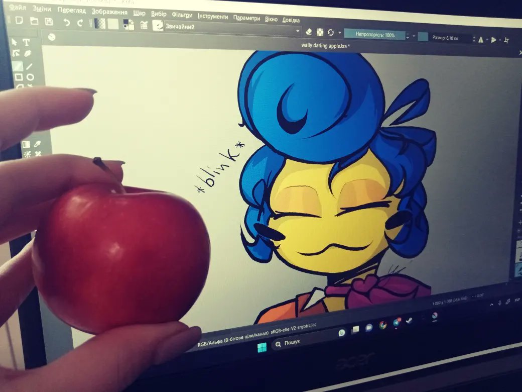 yonikuri's tweet photo. I fed him🍎

#Wally #WallyDarling #WelcomeHome #WallyDarlingfanart #ArtistOnTwitter #RussiaIsATerroristState https://t.co/TK2Qsl3WdG
