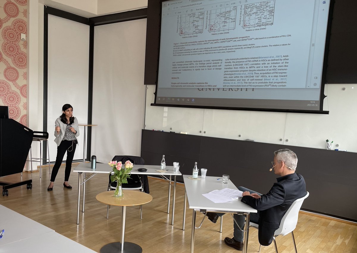 GKarlssonLab's tweet photo. Congratulations to Fatemeh Mojgan Safi for brilliantly defending her thesis on HSC lineage priming and CD9 @Lund_Stem! Great discussion with opponent Kim Theilgaard-Mönch. #science #research #PhD #thesisdefense #LundStemCellCenter https://t.co/1Qtl1tUQfj