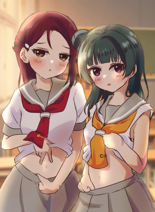 夕方の教室って感じのよりしこもいいなと