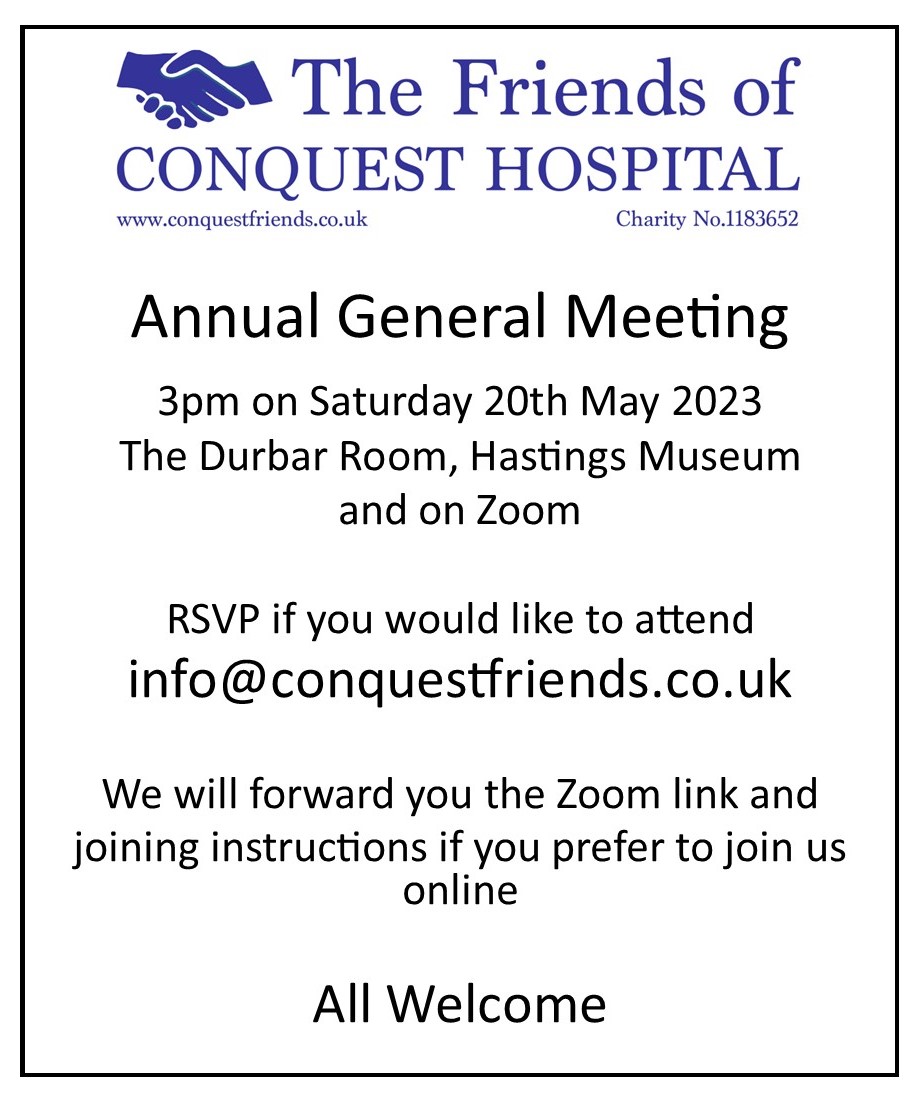 It's our AGM this Saturday! It's being held in the beautiful Durbar Hall at Hastings Museum & Gallery. We'd love to see you there.