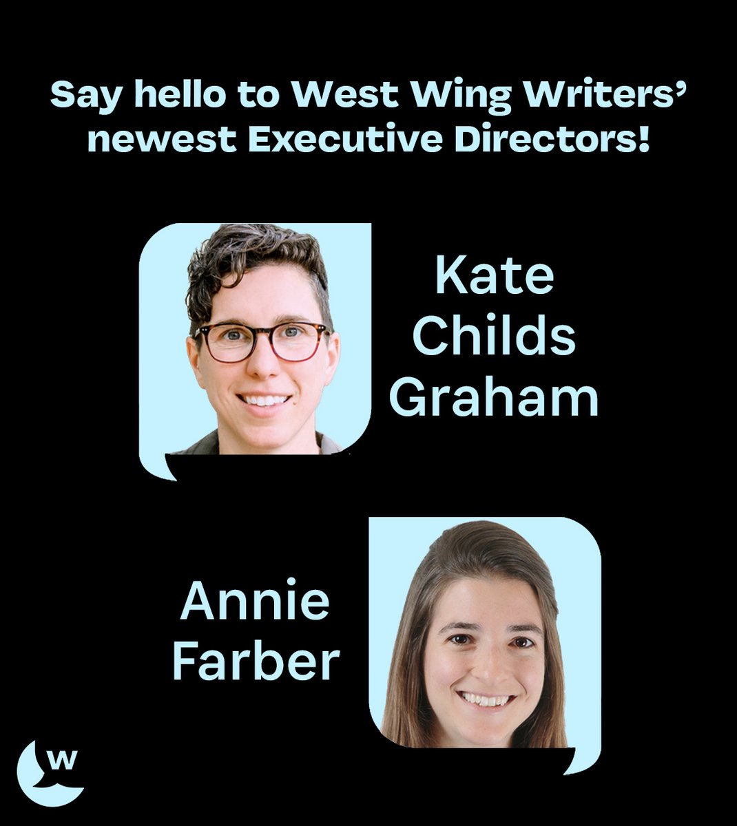 WestWingWriters's tweet photo. BIG NEWS! West Wing Writers is now 100% employee-owned—and Kate Childs Graham and @anniefarber are joining @jonaskieffer, @VincaLaFleur, @orzulak, @JeffShesol, and @byyarrow as Executive Directors! https://t.co/JfJJF4apzQ