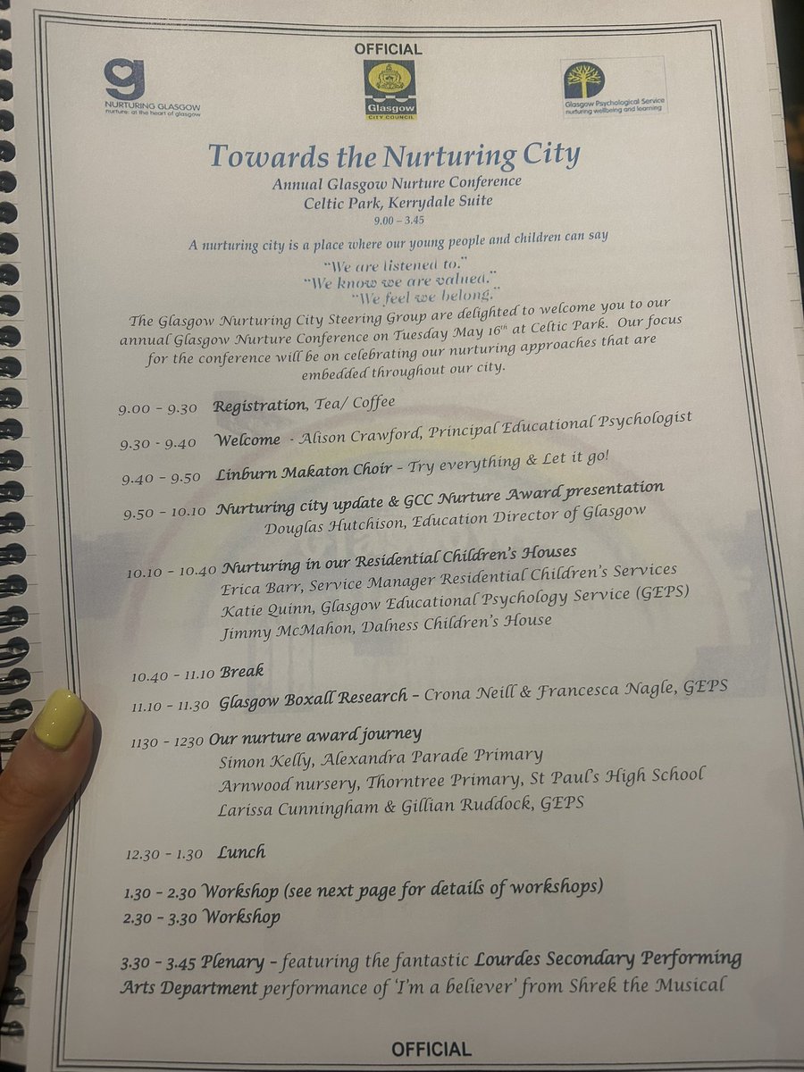 meggy_morrison's tweet photo. A brilliant day so far at the #GCCNurtureConference. So many examples of great nurturing practice across establishments in Glasgow- feeling very inspired! 👏 https://t.co/y0GUHG3XEA