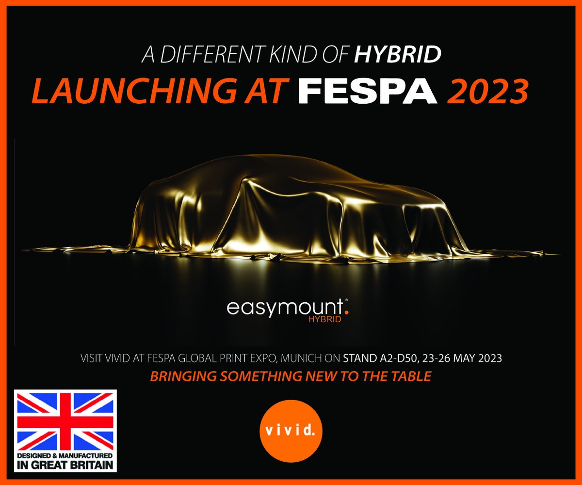 VividLaminating's tweet image. Vivid will unveil a new #Easymount Hybrid flatbed laminator at @FESPA_Community Global Print Expo in Munich from 23 to 26 May. #FESPA23 offers the perfect platform to unveil our new Easymount Hybrid laminator and showcase all our major product ranges!
vivid-online.com/news/vivid-unv…