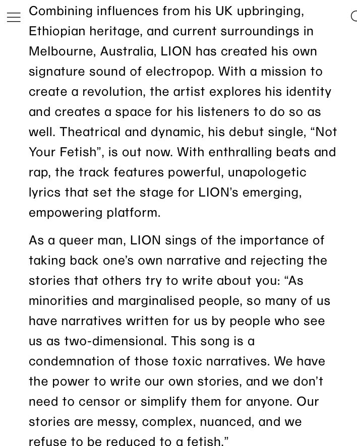 thisislionof's tweet photo. So so grateful for the write-up from Wonderland Mag!! Thank you to everyone who’s shown love to Not Your Fetish, none of the support goes unnoticed 🫶🏾🫶🏾🫶🏾❤️‍🔥❤️‍🔥❤️‍🔥

#wonderlandmag #press #newartist #australianartist #newrelease #newmusic #magazine #bipoc #queerartist https://t.co/Q3MzWG6oUZ
