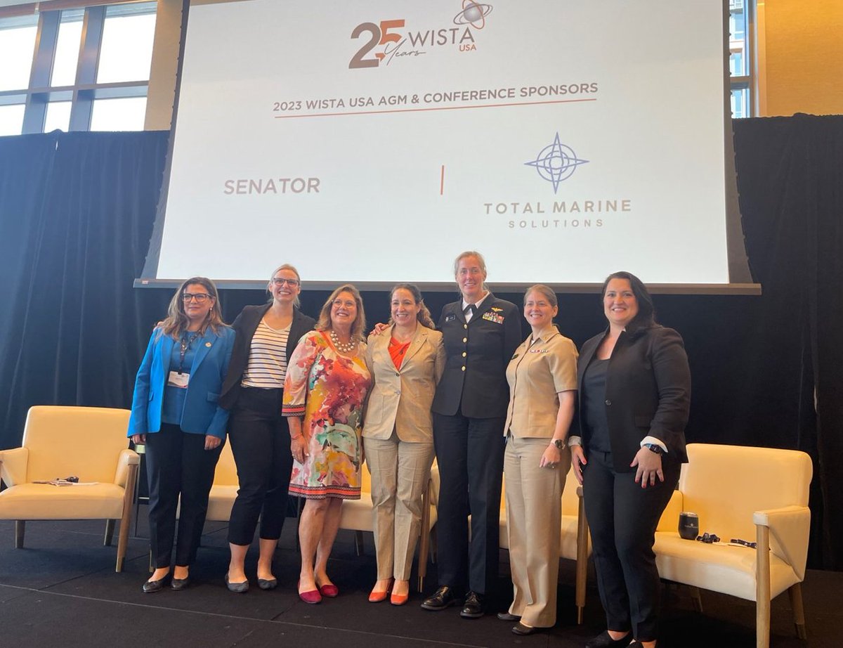 WISTAInt's tweet photo. The President of #WISTAInternational, Elpi Petraki &amp;Dafne Anghelidis of @WISTAInt ExCo, along with high level women leaders from the USA &amp;around the world, attended #WISTAUSA AGM&amp;Conference and celebrated all together its 25th Anniversary, on 10 – 12 May 2023 in Washington D.C. https://t.co/sC2GSer1oB