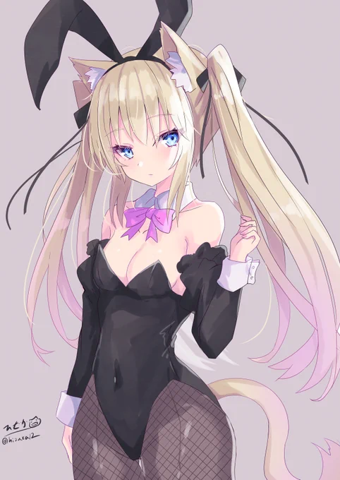 誕生日おめでとう、おれ!ということで今年はバニーのまぐちゃん ケモミミとうさみみで耳が被ってしまったな アマギフもよろしくね amzn.to/3fsORV8
