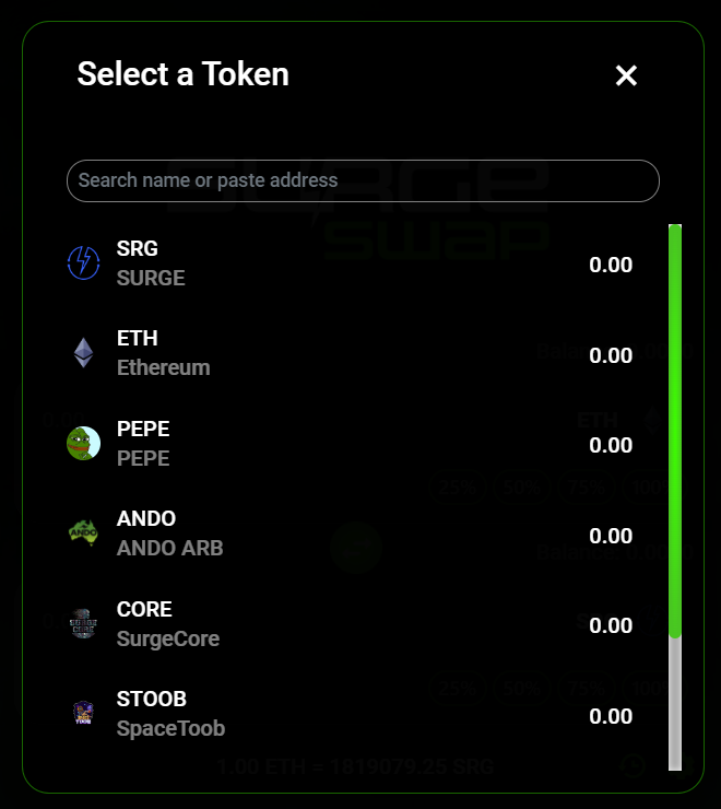 SURGEPROTOCOL's tweet photo. There are over 50 tokens paired to SRG with active communities, buying these tokens directly with #BNB, #ETH or #AETH on the SurgeSwap is an easy task.

1️⃣ - Visit https://t.co/r5L0XpPIez

2️⃣ - Connect your wallet and select any hardcoded contract from the drop-down menu or enter a #SRG20 contract address

3️⃣ - Enter the BNB/ETH/AETH amount you want to spend

4️⃣ - Click the 'Approve Token' button and accept the request in your wallet

5️⃣ - Click the 'SurgeSwap' button and accept the request in your wallet!

6️⃣ - Done!

Discussions about SRG20 tokens are held in our SURGERS Community: https://t.co/T0uPIO15cb ⚡️

Official links: https://t.co/SXUGZgqsIM
------------
#Crypto #DeFi #SURGE #SRG20 $SRG #SURGEPROTOCOL #Uniswap #PancakeSwap #cryptocurrency #SurgeSwap

DISCLAIMER: The SURGE PROTOCOL team neither endorses nor advises the purchase of any tokens at any time. Prior to investing your hard-earned money, it is imperative that you conduct thorough due diligence. Furthermore, we would like to emphasize that we are not affiliated with these SRG20 tokens, and we want to remind you that crypto investments involve inherent risks.