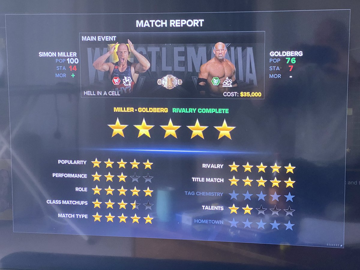 Sick_Donkey's tweet photo. @SimonMiller316 takes the gold. Main event of wrestlemania against your own dad. #WWE2K23 https://t.co/ACOPrNRd2h