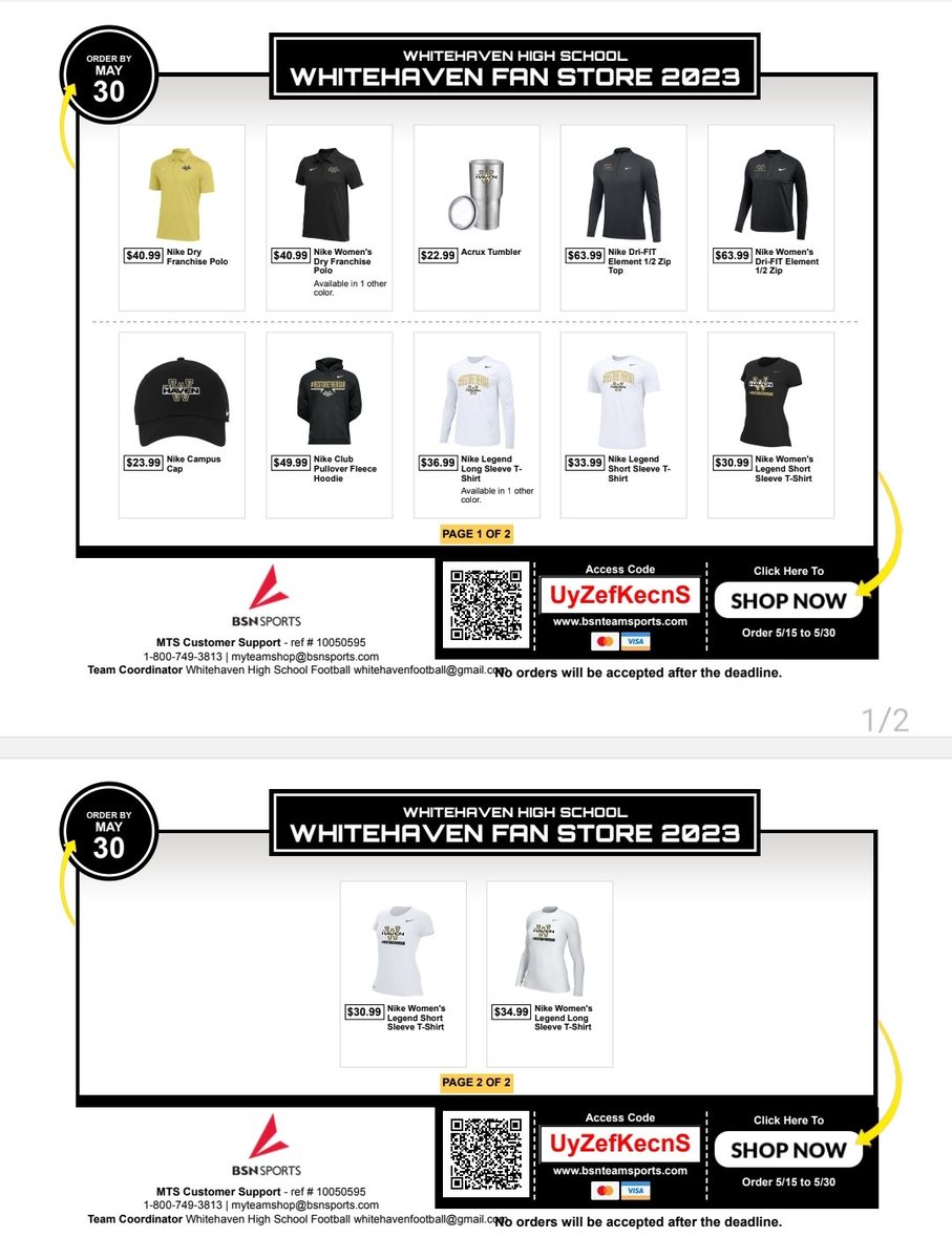 Show your support for @WhitehavenTiger Football. Get your fan gear now.

Click on the link:
 bsnteamsports.com/shop/UyZefKecnS

Thanks in advance. #respectthehaven #havenstrong #RestoreTheRoar