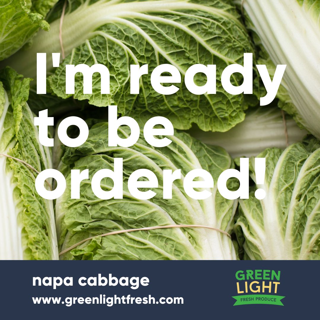 greenlightfresh's tweet photo. Napa Cabbage - in 30, 50, or 60 lb!  With Green Light, our napa is grown from the best and is ready to order- Call us today! https://t.co/NII6daVcZb