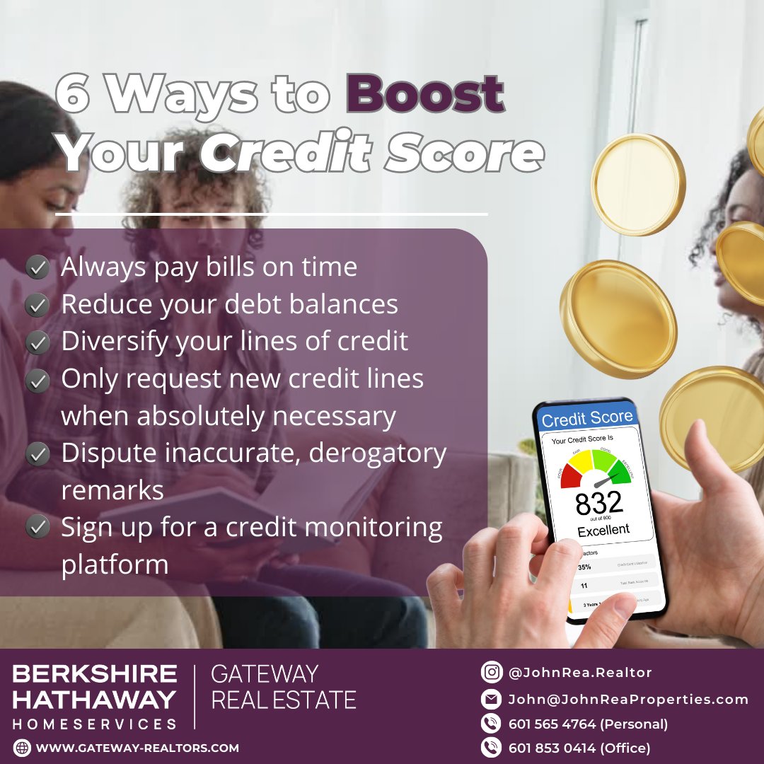 jrea9564's tweet image. Sick of your low credit score? Don&apos;t worry, we&apos;ve got you covered! Check out these six easy tips on how to boost your credit score. With a little bit of effort, you can make your financial future look brighter in no time!👍 

#BoostYourScore #TakeControlOfYourFinances
#mississipp
