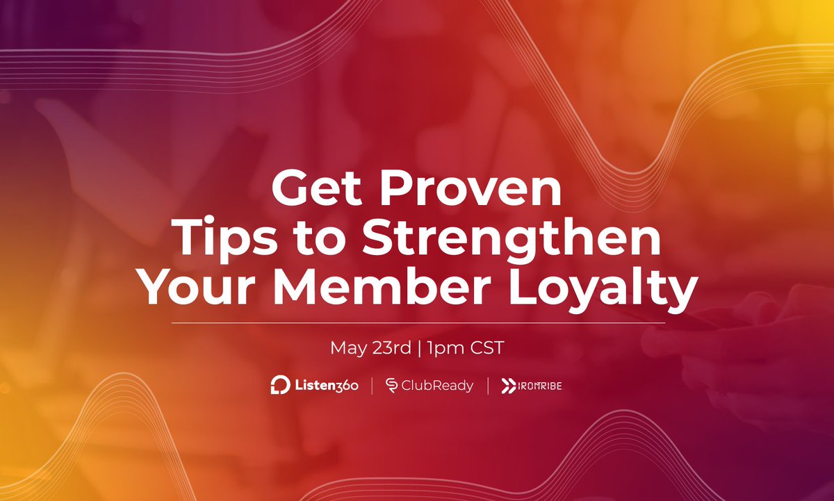 Want to boost your #franchise's #MemberLoyalty?

On 5/23, we're partnering w/ Jen Groban of Iron Tribe Fitness for a webinar on this! Prepare to learn actionable ways to connect w/ your members that you can put to work in your own club or studio: ow.ly/mEhC50OmrW3