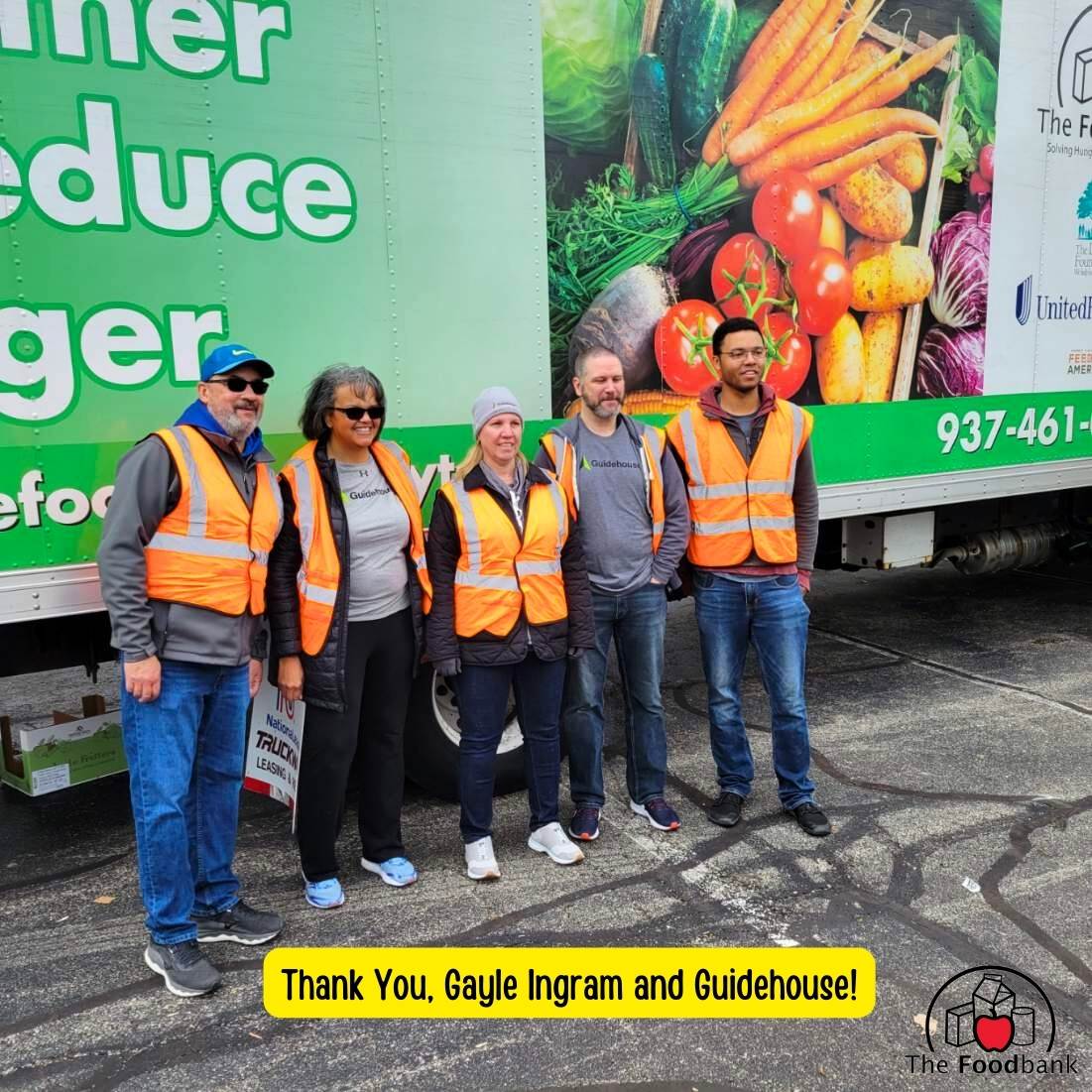 We were honored to have our board member, Gayle Ingram, bring a #volunteer group to our #mobilepantry at Clark State University! We had the opportunity to meet her husband and son, along with a couple of employees from her company @Guidehouse. Together, they served 180 families!