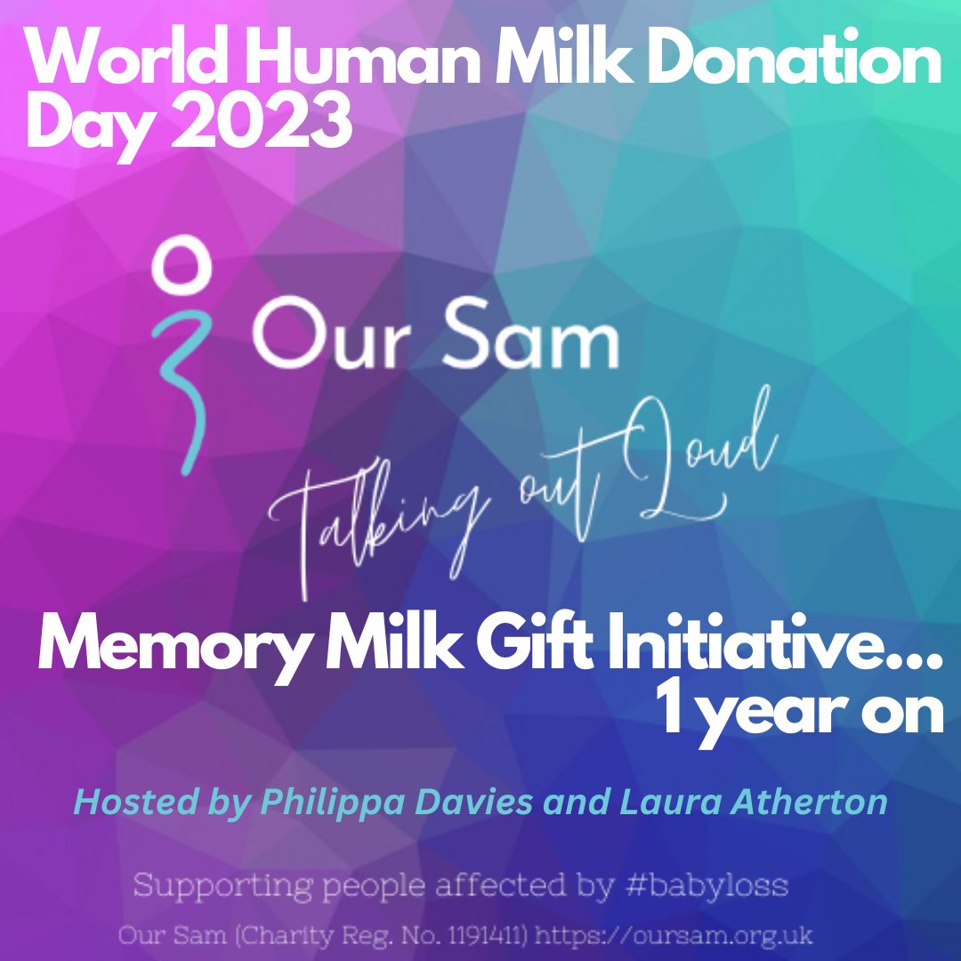 In this months’ episode of the Our Sam Talking out Loud podcast series, Philippa @PhilippaWriter and Our Sam trustee, Laura Atherton @milkbankchester @memorymilkgift return with fantastic speakers to talk about the Memory Milk Gift Initiative, one year on, available on Friday