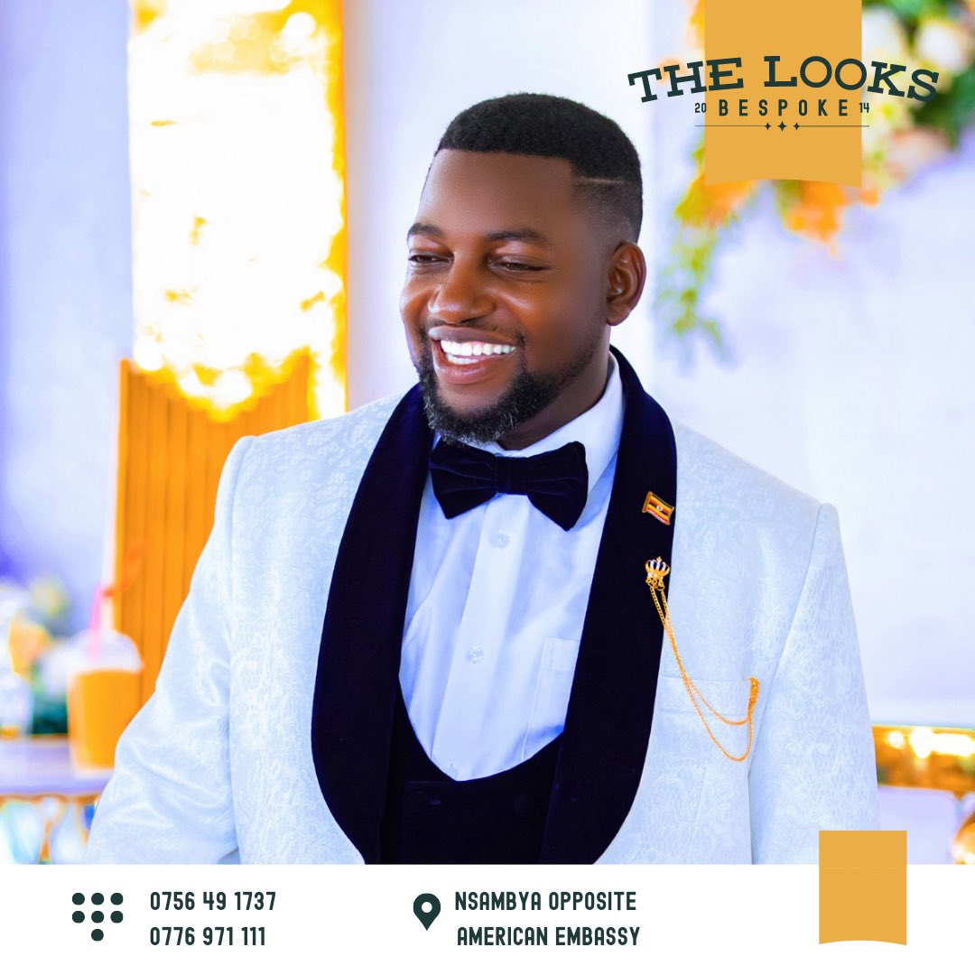 thelooksuganda's tweet photo. Suited up for lifetime of love and adventures

Call us today on 
0756491737 
0776971111 

Visit at today in Nsambya opposite the American Embassy
Let’s make you that dream suit. 

#suit #bespoke #thelooks #fashion #brideandgroom #weddingsuits 
#fashionstyle #mensfashion https://t.co/ckfZNEtEQC