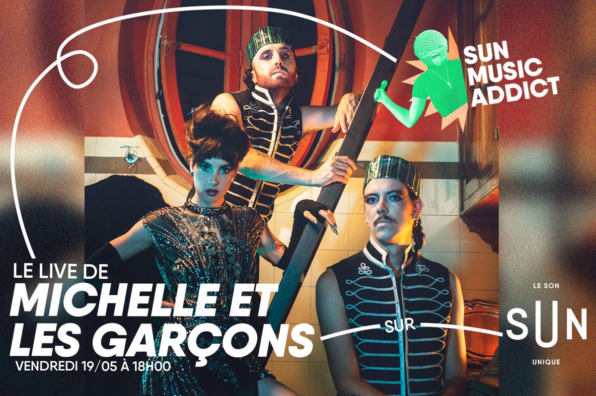 LeSonUnique's tweet image. Costumes de groom, fard à paupières et inspiration années 80 : pas de doute, c&apos;est le groupe d&apos; #Angers Michelle et les Garçons qui prend le contrôle du #SUNMusicAddict demain !

👉RDV le 19/05 à 18h00 sur SUN 🌞