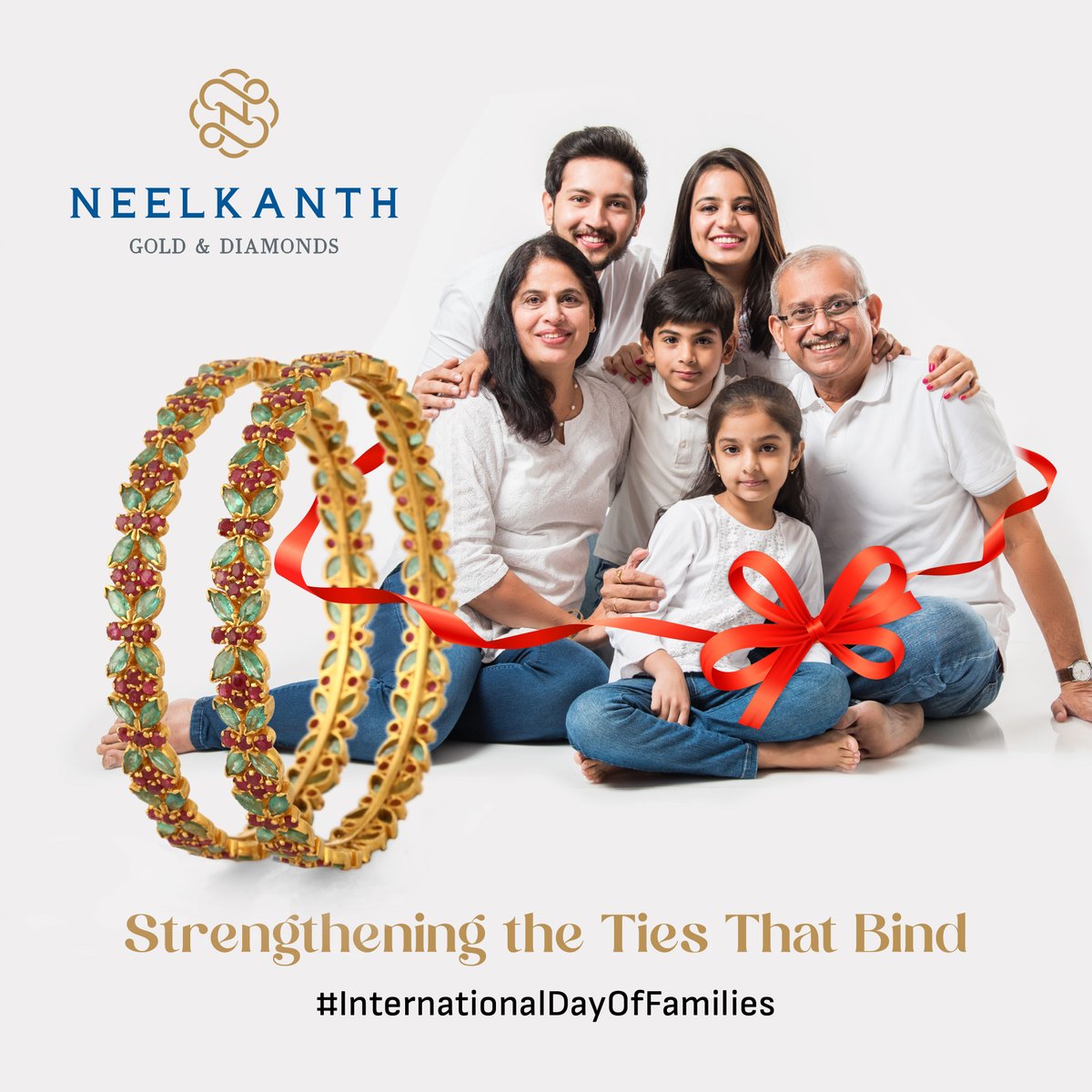 Cherishing our family and the memories we create together, and let the bonds that unite us shine bright.

Happy International Day of Families.

#Neelkanth #Family #InternationalDayOfFamilies #Memories #JewelleryCollections