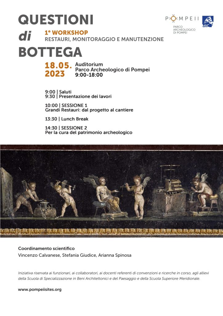 pompeii_sites's tweet photo. Workshop "Questioni di Bottega" 18/05 https://t.co/gJTxXACxQA https://t.co/qXGVnwYvms