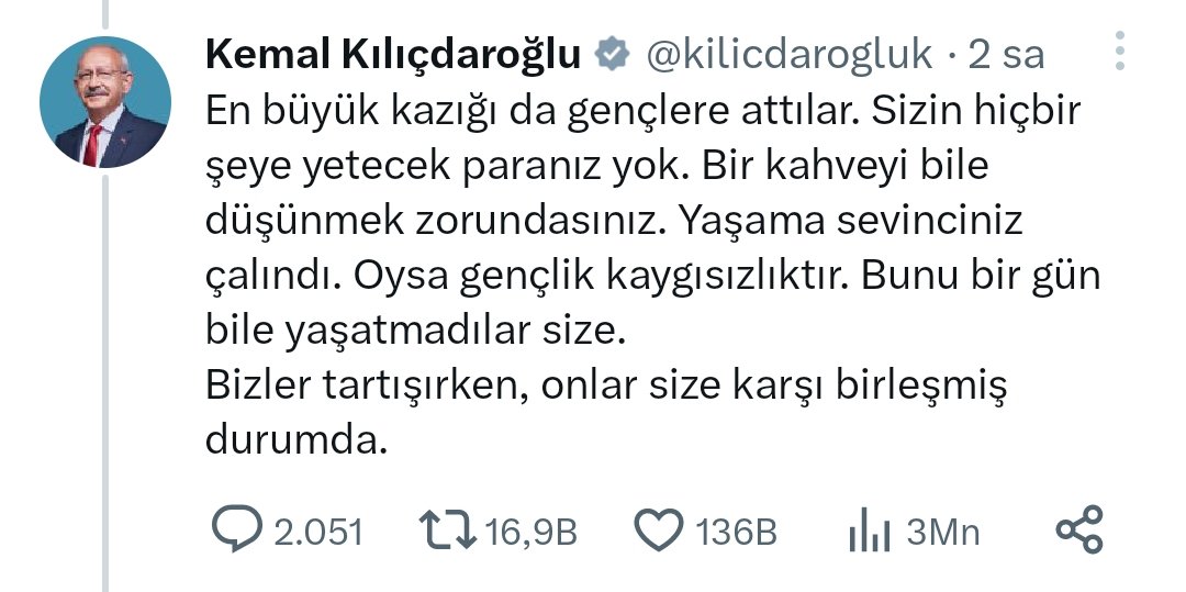 İngiliz 300 milyar dolar vermiyor
Gençler..!
Kılıçdaroğlu bu parayı bulamadı..
İngiliz ekonomistler ortada 300 milyar  kredi falan yok dediler. 
Kılıçdaroğlu beceriksiz diye tweet attılar ..!