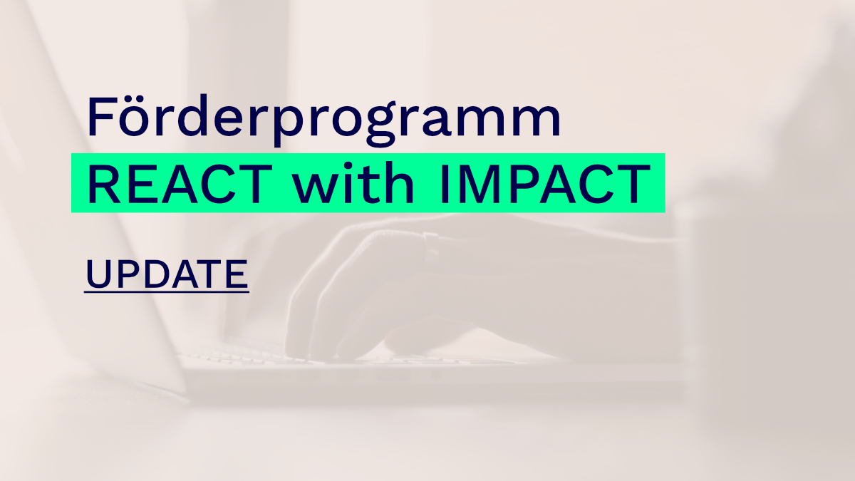SEND_ev's tweet photo. Das Förderprogramm #REACTwithimpact des @BMWK ist ein echter Meilenstein für den #SocEnt Sektor. Anfang Mai hat das BMWK das Programm nun um einen weiteren Teil für Intermediäre erweitert. Alle wichtigen Ressourcen haben wir Euch hier zusammengefasst: https://t.co/srgjkNPouC https://t.co/86JA1Py1Eu
