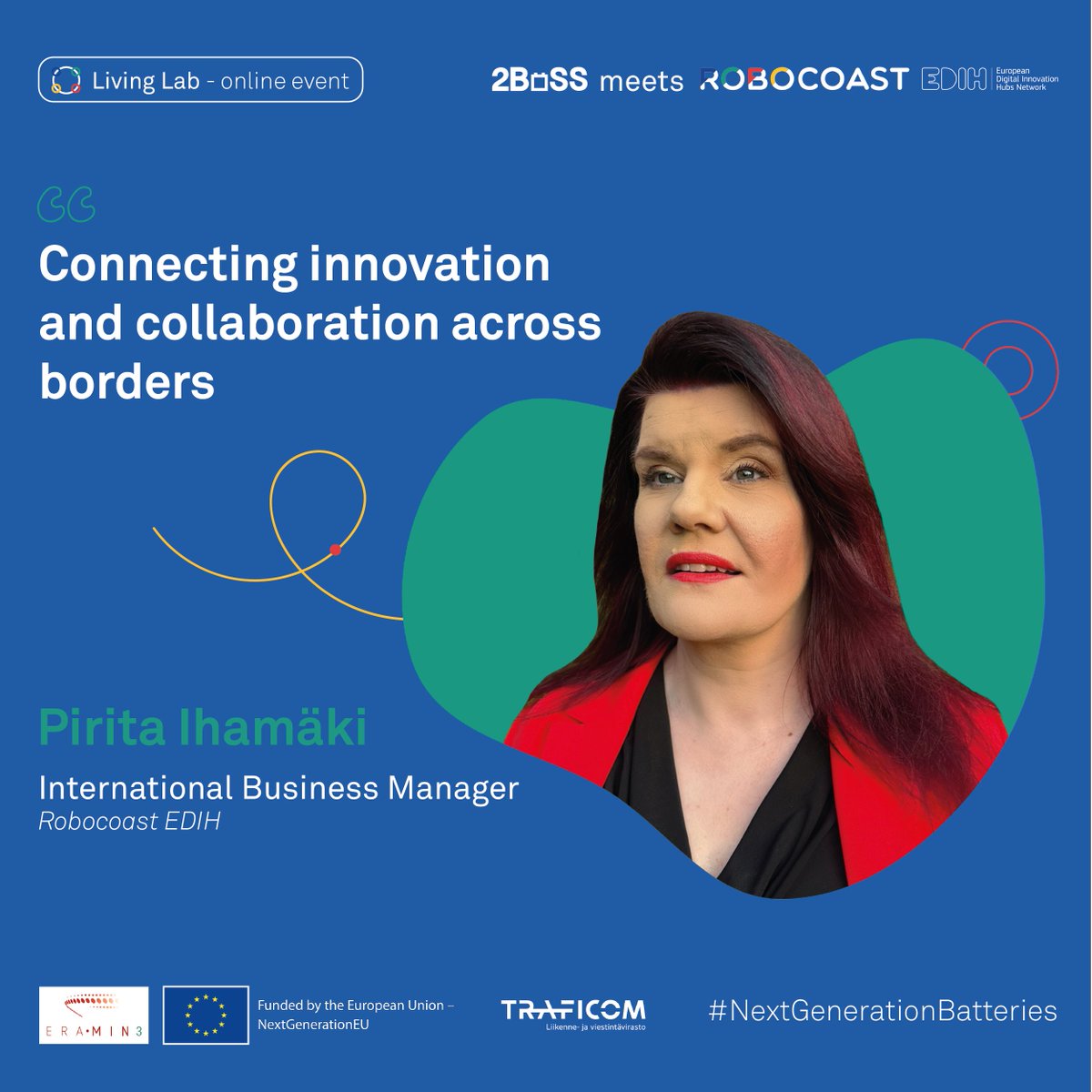 2BoSSProject's tweet photo. Our next speaker @PiritaIhamaki, International Business Manager from @robocoast &amp; expert in connecting companies &amp; organizations across borders, will share knowdlege on the importance of international collaboration🌎 in the development of innovative technologies💡#SSB23 https://t.co/bFXFifYG1g