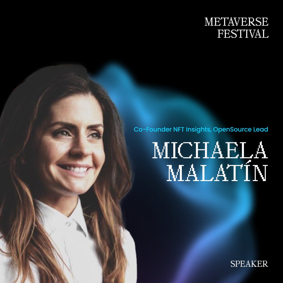 NFTInsightsCZ's tweet photo. @misavkryptu1 will join the panel discussion and share her insights on the creation and collaboration in the NFT community. 

Join the @YordStudioXR's Metaverse Festival and meet with experts from the growing community of #web3 and #nft enthusiasts 👍!

🎟️ https://t.co/Knpmg5EVW5 https://t.co/wf54NiEuC7