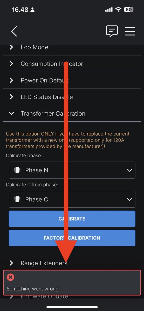 Yo <a href="/shelly_IoT/">Shelly</a> , your app is broken for 3EM calibration. I tried explaining that to support in '#37402', but they don't seem to understand. If you know it's broken, remove it from the app. I initially lost a few hours because of this! (Yes, web interface works, app is broken)