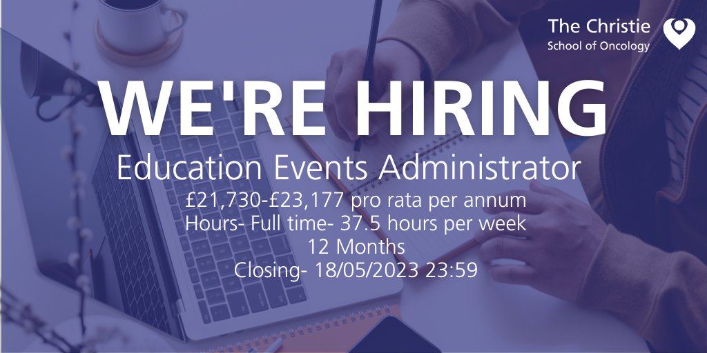 The Christie Institute for Cancer Education (@cicemanchester) on Twitter photo WE'RE HIRING
Our Education Events team are looking for a new Education Events Administrator. This role will help support an extensive program of events and projects.
For more informationπ ow.ly/I4gc50OfSU7
<a href="/ChristieLibrary/">Christie Library</a> <a href="/NHS_Jobs/">NHS Jobs</a> <a href="/CareersChristie/">Careers at The Christie</a> WE'RE HIRING
Our Education Events team are looking for a new Education Events Administrator. This role will help support an extensive program of events and projects.
For more informationπ ow.ly/I4gc50OfSU7
<a href="/ChristieLibrary/">Christie Library</a> <a href="/NHS_Jobs/">NHS Jobs</a> <a href="/CareersChristie/">Careers at The Christie</a>