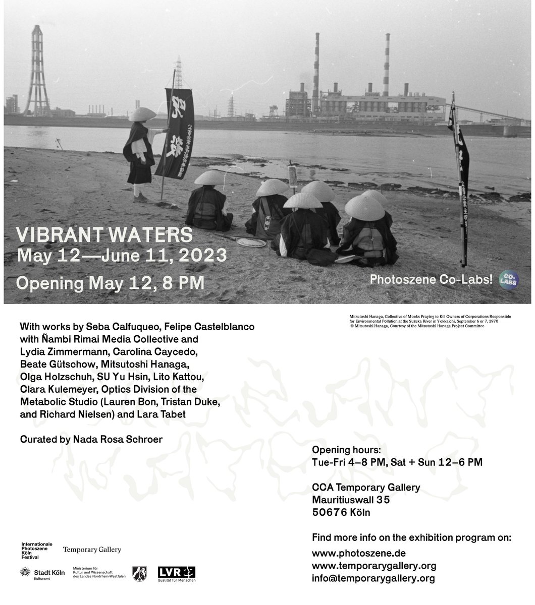 Tomorrow May 17, 6pm, Temporary Gallery Cologne.

'Vibrant Waters' exhibition tour with the ecohydrologist <a href="/PinarPamukcu/">Pinar Pamukcu-Albers</a>, the curator Nada Rosa Schroer and me. 

We will discuss the watery connections between art, natural- and social sciences! 

temporarygallery.org/vibrant-waters…