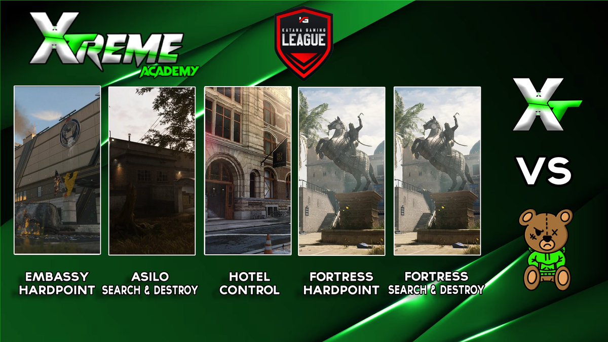 The Academy team play tonight in WR1 of @KatanaLeague at 7PM.

vs @22_22Esports Emerald.

Good luck boys 🤞
🟢 <a href="/Descent_EU/">DescentEU</a> 
🟢 <a href="/P1NEL/">Nathan</a> 
🟢 @Spear3FW 
🟢 <a href="/Ascendoncod/">Ajay</a>