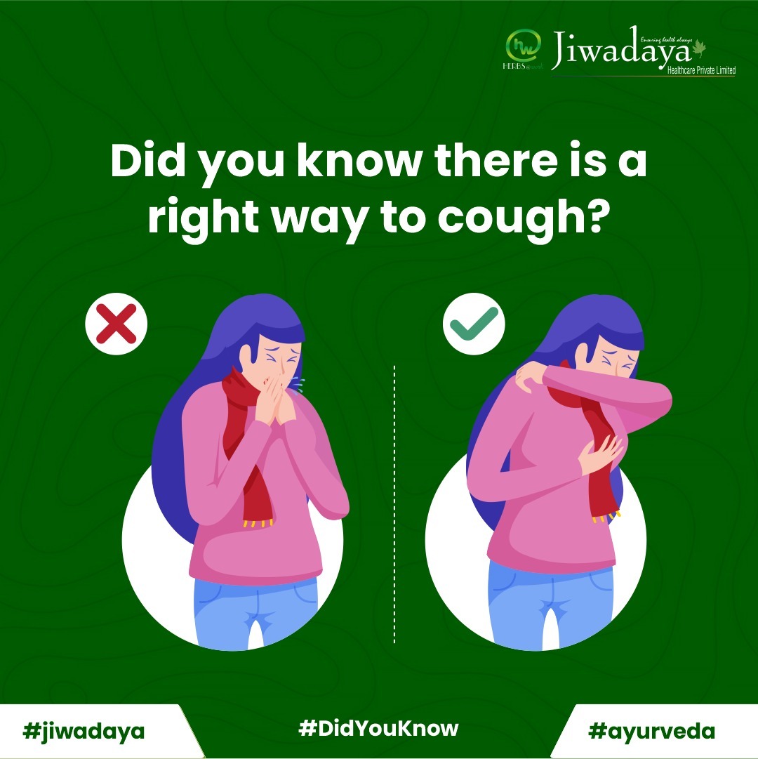 Coughing etiquette🌬️: Did you know that coughing into your elbow can help prevent the spread of germs better than using your fist?🤧✋ 🛒 Link: amzn.eu/d/hcMRIRM #Ayurveda #Herbal #Medicine #Amazon #HealthCare #StayHealthy #StopTheSpread #HealthyHabits #StayWell #StaySafe