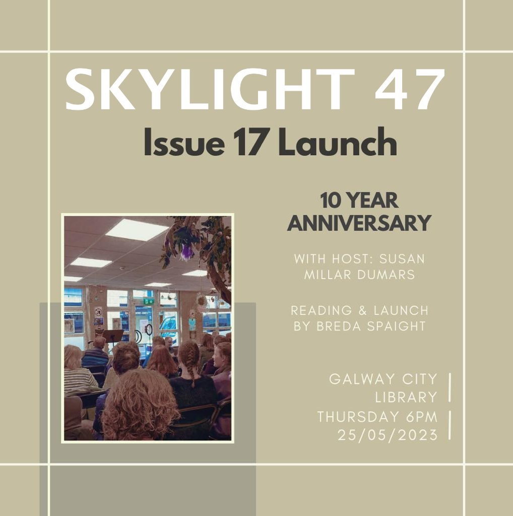 Can't wait for you to see the issue - it's extra special as it will be launched as part of celebrating our 10th anniversary. See you at Galway City Library, 6PM, Thursday 25th! Cover reveal coming shortly so watch this space .... #poetry #galway
