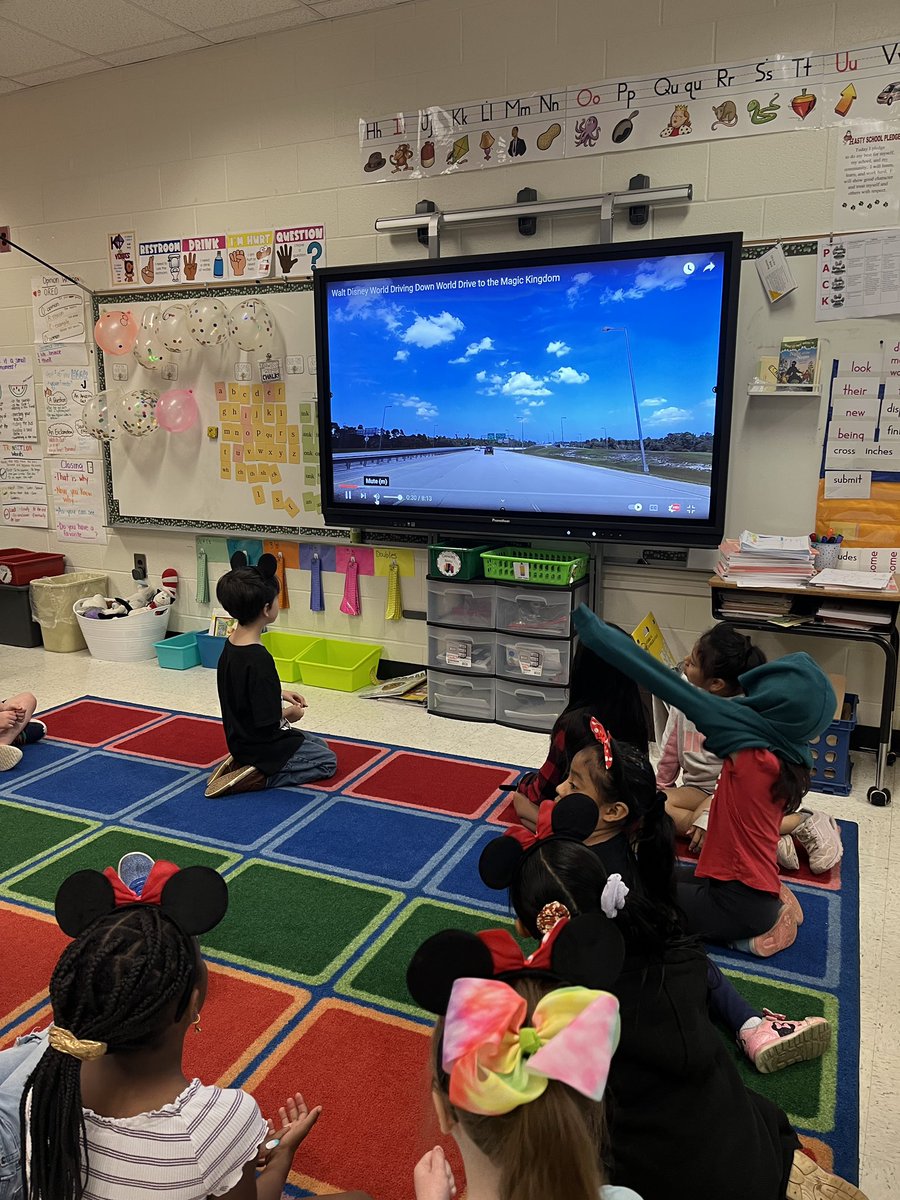 MsDavisKinder's tweet photo. Disney day is in full swing here! This teacher is absolutely thrilled! @Hasty_Huskies @Beth_Coryell https://t.co/joR4JcHnRG