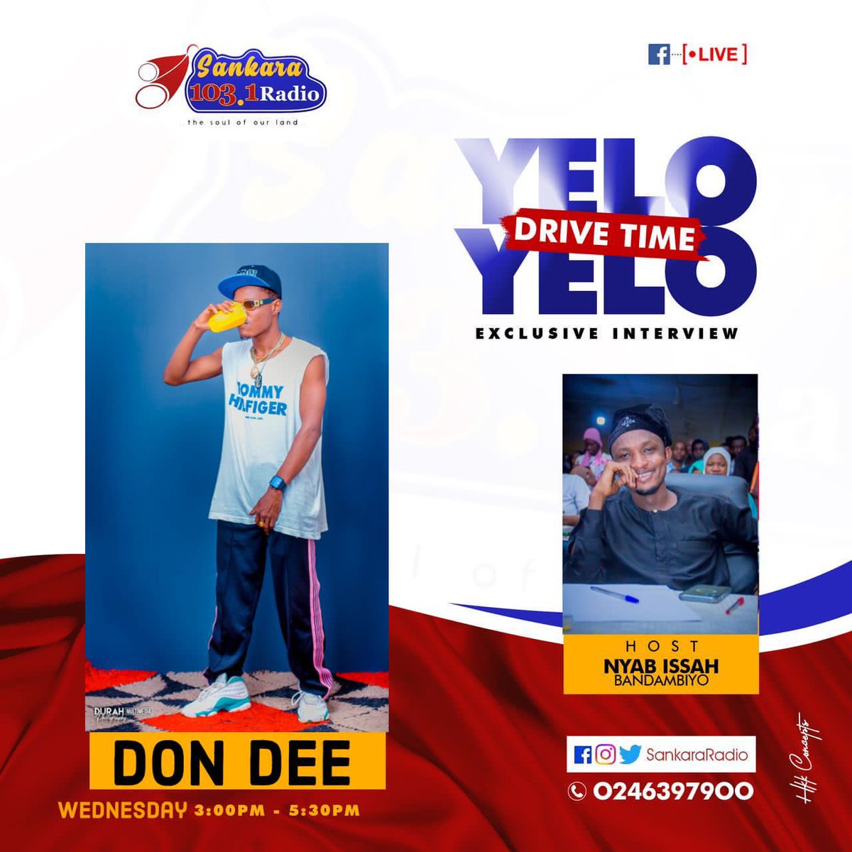 DonDeeGazaale's tweet photo. YELO YELO DRIVE TIME @YENDI. NYAB ISSAH AKA BANDAMBIYO IS HOSTING DON DEE GAZAALEE TOMORROW INSIDE SANKARA RADIO 

DON'T MISS THIS FOR KULIKULI 

17TH MAY WEDNESDAY 3PM SHARP https://t.co/fMG66tTKXF